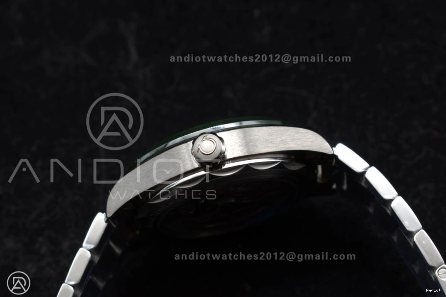 1:1 Ceramic VSF Edition Worldtimer Best 43mm Green SS Super GMT Aqua on Terra A8938 Bracelet Clone 1105